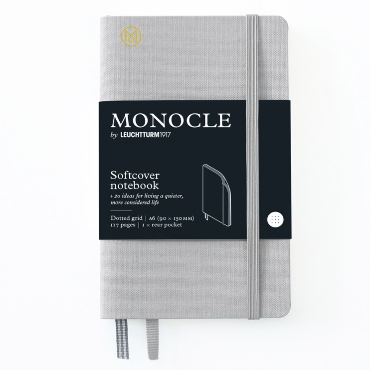 Блокнот в точку Leuchtturm1917 "Monocle" A6, 64л, 80гр/м², мягкая обложка, Серый Светлый