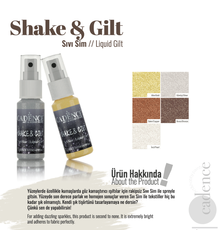 Cпрей-блеск "Shake&Gilt" 25мл, SGLG02 серебро