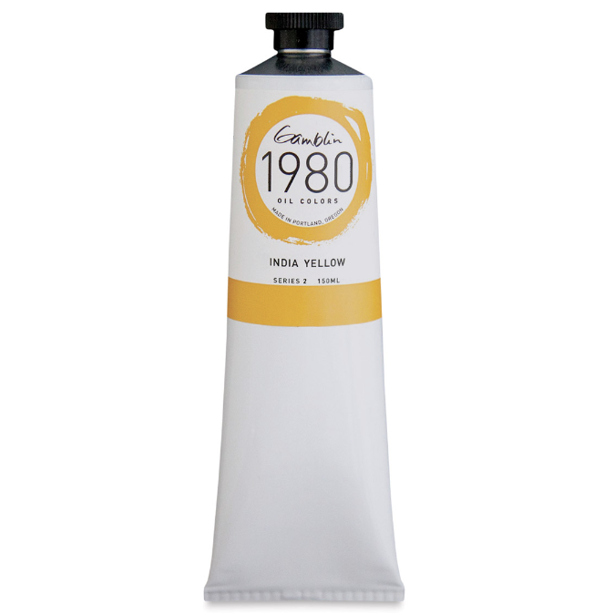 Масляная краска "Gamblin 1980" India Yellow (Индийский желтый), 150 мл