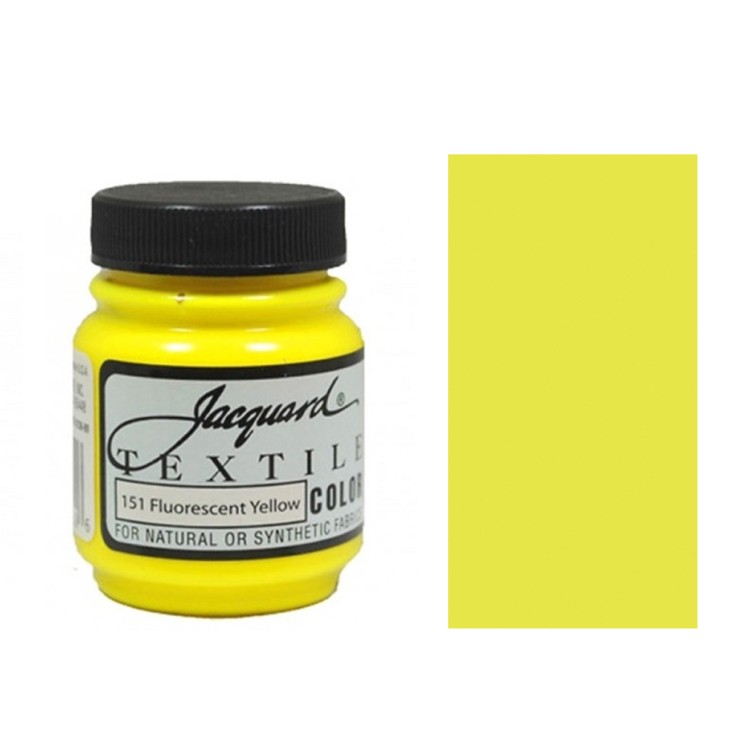 Краска по светлым тканям Jaсquard "Textile Colors" #151 желтый флуо, 67 мл