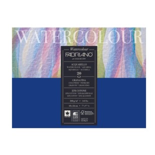Склейка для акварели Fabriano "Watercolour" 18x24см, 20л, 300гр/м² (Cold pressed)