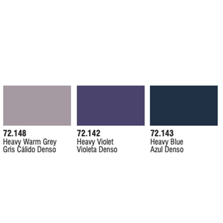 Комплект акрила Vallejo "Game Extra Opaque" 3 штуки (№142, 143, 148) по 17мл