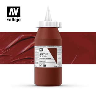 Акриловая краска Vallejo "Studio" #010 Red Iron Oxide (Марс красный), 1л