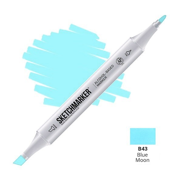 Маркер двусторонний Sketchmarker "Classic" B43 Голубая луна