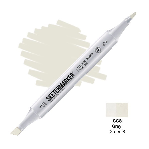 Маркер двусторонний Sketchmarker "Classic" GG8 Серо-зелёный 8