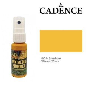 Чернила-спрей Cadence "Mix Media Shimmer Ink Spray" MMS03 Желтый, 25мл