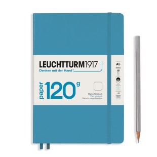 Блокнот без линовки Leuchtturm1917 "120g Edition" А5, 101л, 120гр/м², твердая обложка, Синий Нордический
