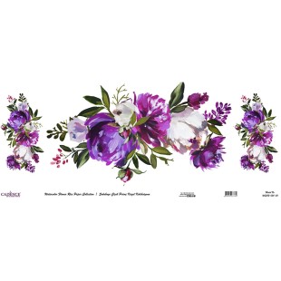Рисовая декупажная карта Cadence "Watercolor flower" 30х68см, WFCR-024