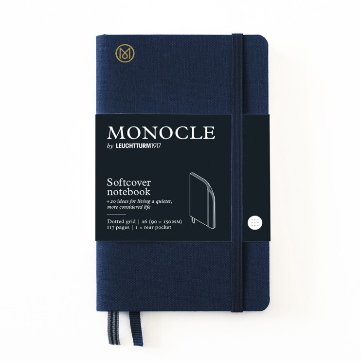 Блокнот в точку Leuchtturm1917 "Monocle" А6, 64л, 80гр/м², мягкая обложка, Синий Неви