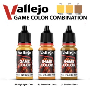 Набор красок для моделизма Vallejo "Game Color" 3 штуки (№006, 007, 038) по 18мл