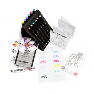 Набор маркеров Sketchmarker Brush "Basic 4" 12 цветов