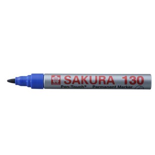 Маркер перманентный для гладких поверхностей Sakura "130" 1.2мм, синий 