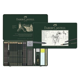 Набор чернографитных карандашей Faber-Castell "Pitt Graphite Set" 26 штук в металлической коробке