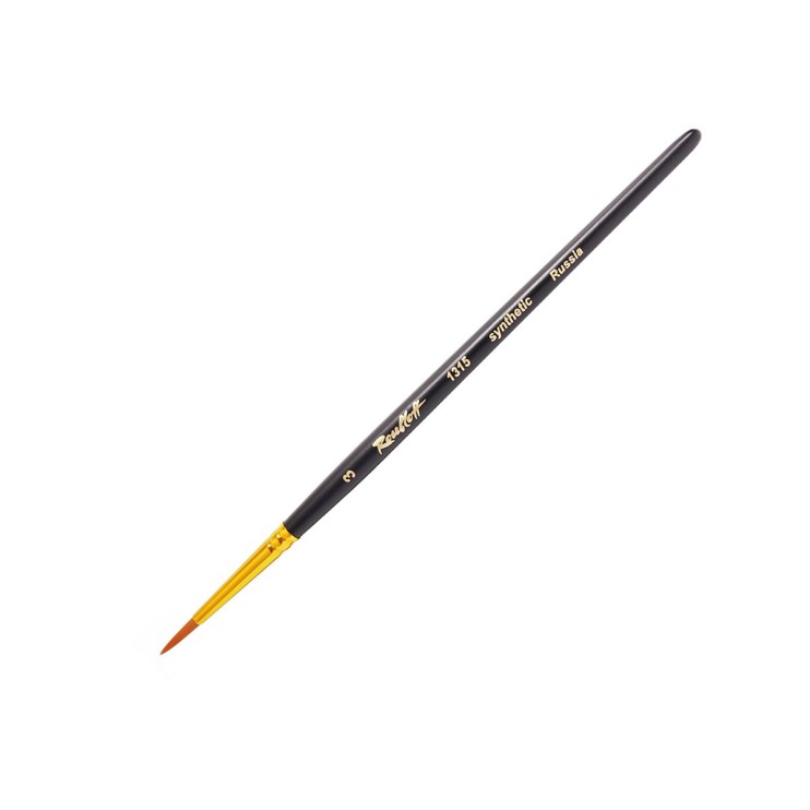 Синтетика круглая с укороченной вставкой "1315" №3 короткая матовая ручка