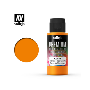 Краска для аэрографии Vallejo "Premium" цвет 62.033 (Fluorescent Orange), 60 мл