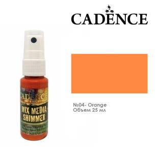 Чернила-спрей Cadence "Mix Media Shimmer Ink Spray" MMS04 Оранжевый, 25мл