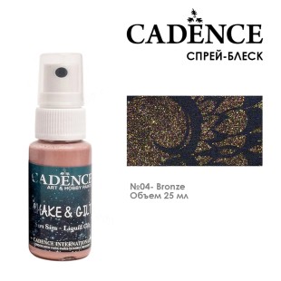 Cпрей-блеск на водной основе Cadence "Shake&Gilt" 25мл, SGLG04 бронза