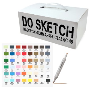 Набор Sketchmarker Classic "DoSketch" 48 маркеров в пластиковом пенале