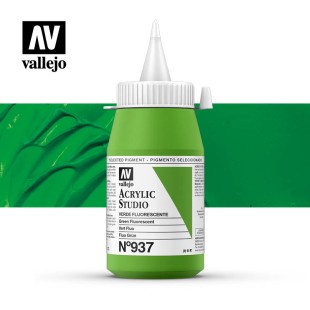 Акриловая краска Vallejo "Studio" #937 Fluorescent Green (Зеленый флюоресцентный), 1л
