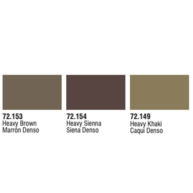 Комплект акрила Vallejo "Game Extra Opaque" 3 штуки (№149, 153, 154) по 17мл