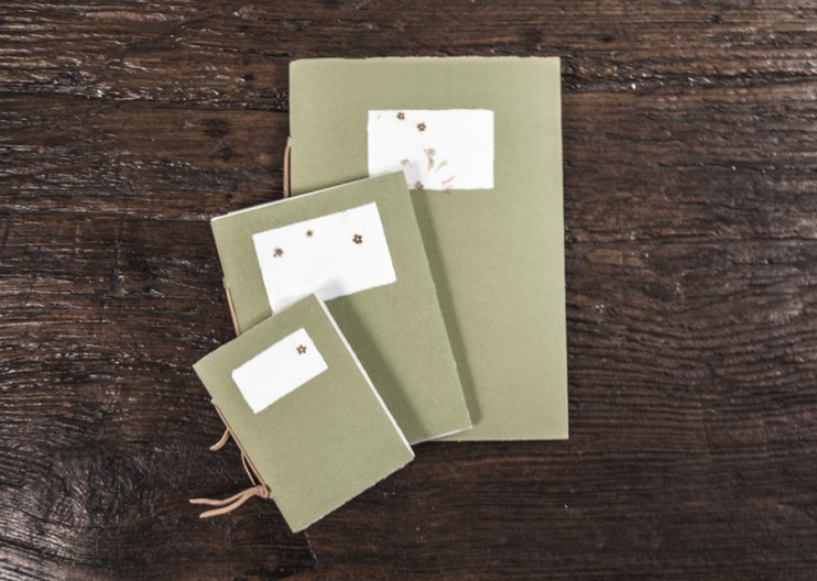 Скетчбук для акварели Amatruda "Natural Line" 9х13см, 18л, 200гр/м², зеленый