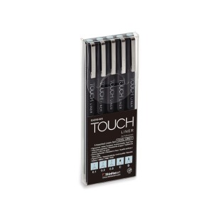 Набор капиллярных ручек "Touch Liner" 7 штук (серые 0.05мм-0.8мм, C, B)