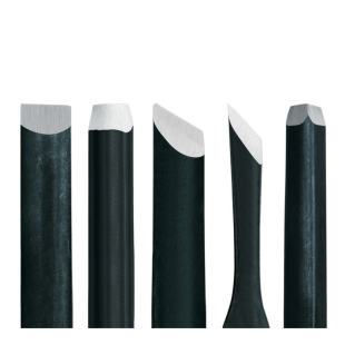 Набор резцов по линолеуму "RGM" 5 штук + точильный камень