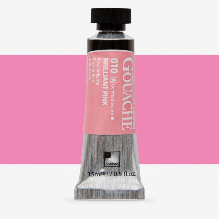 Гуашь Shinhan "Designers GOUACHE" №010(A) Brilliant pink (Розовый бриллиант), туба 15мл