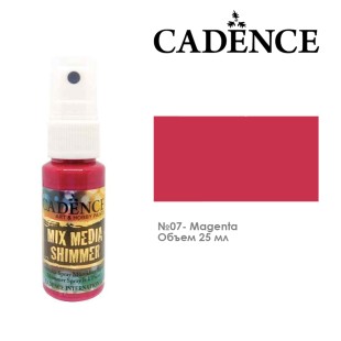 Чернила-спрей Cadence "Mix Media Shimmer Ink Spray" MMS07 Маджента, 25мл