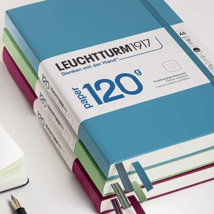 Блокнот в линейку Leuchtturm1917 "120g Edition" А5, 101л, 120гр/м², твердая обложка, Зеленый Шалфей