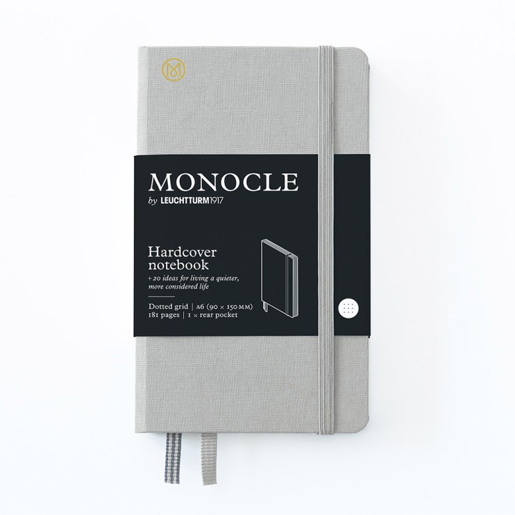 Блокнот в точку Leuchtturm1917 "Monocle" A6, 96л, 80гр/м², твердая обложка, Серый Светлый,