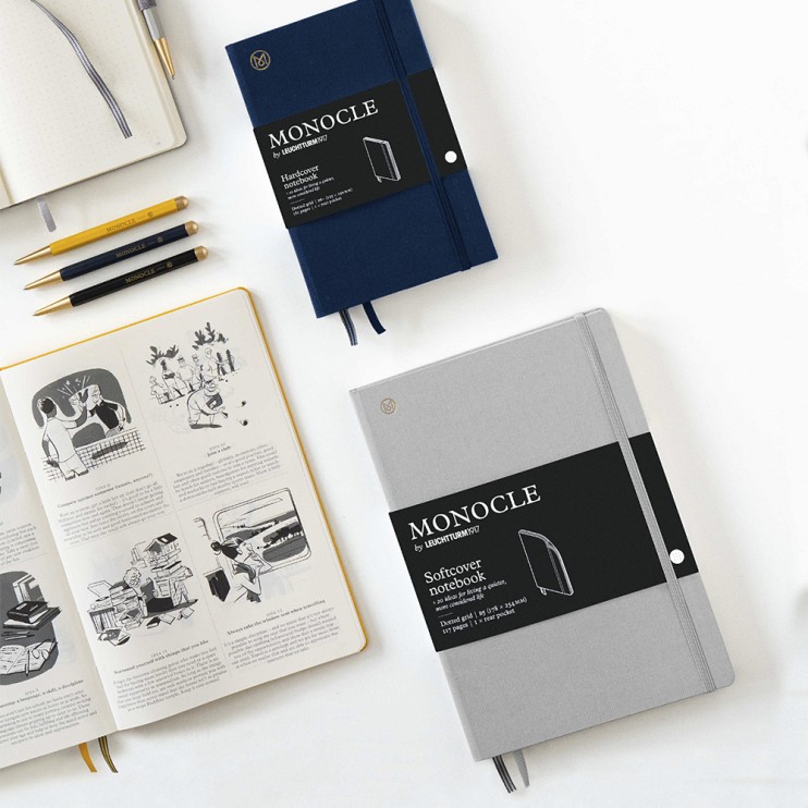 Блокнот в точку Leuchtturm1917 "Monocle" A6, 96л, 80гр/м², твердая обложка, Серый Светлый,