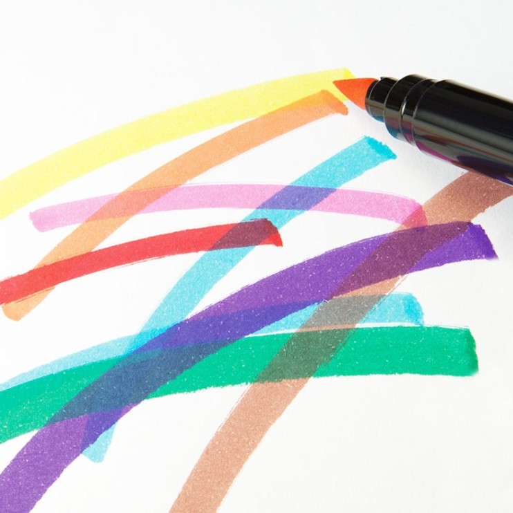 Набор фломастеров "Milan" 10 цветов в картонной упаковке (кисть наконечник) 