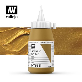 Акриловая краска Vallejo "Studio" #938 Gold (Золото), 1л