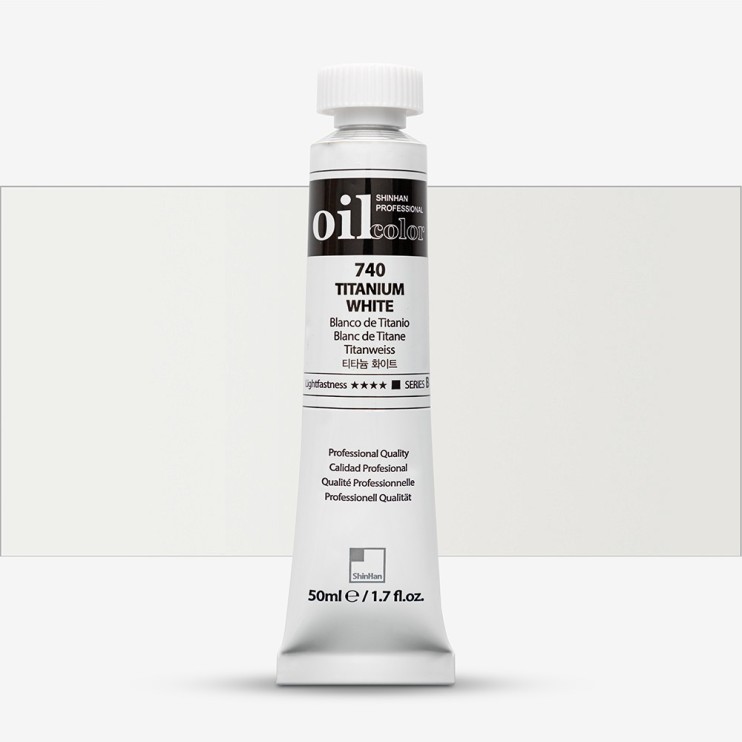 Краска масляная ShinHan "Professional" №740 Белила титановые, туба 50мл