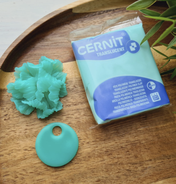 Глина запекаемая Cernit "Translucent" 641 Jade/ нефрит, 56гр
