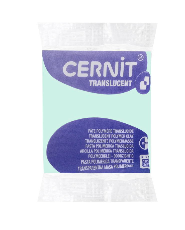Глина запекаемая Cernit "Translucent" 641 Jade/ нефрит, 56гр