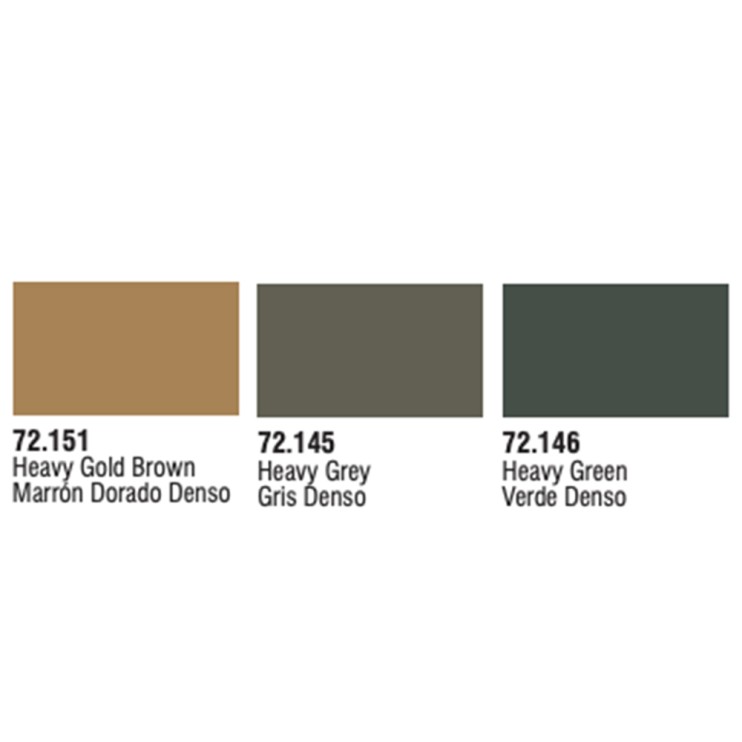 Комплект акрила Vallejo "Game Extra Opaque" 3 штуки (№145, 146, 151) по 17мл