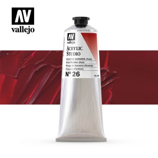 Акриловая краска Vallejo "Studio" #26 Rose Madder/Мареновый розовый (125 мл)