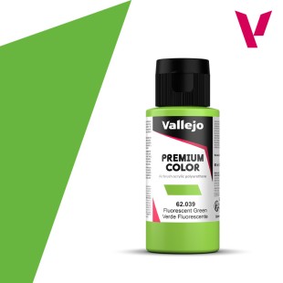 Краска акрил "Premium" 62.039 Fluorescent Green, 60мл