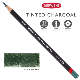 Карандаш угольный Derwent "Tinted Charcoal" TC14 Forest Pine (Зеленый сосновый)