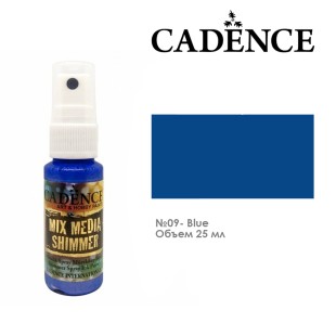 Чернила-спрей Cadence "Mix Media Shimmer Ink Spray" MMS09 Синий, 25мл