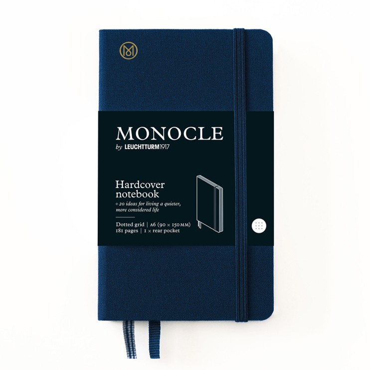 Блокнот в точку Leuchtturm1917 "Monocle" A6, 96л, 80гр/м², твердая обложка, Синий Неви