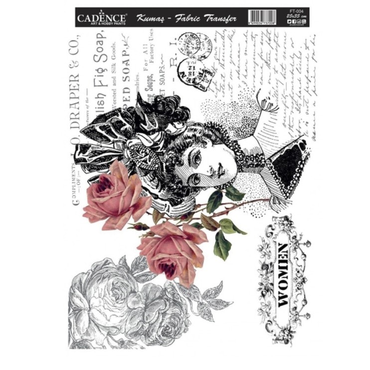 Трансфер по ткани 25х35см FT-004 женщина