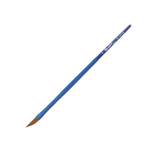 Кисть синтетика даггер Roubloff "Aqua Blue" №8 обойма soft-touch ручка длинная синяя