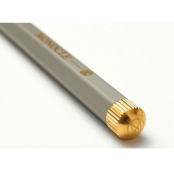 Ручка шариковая Leuchtturm "Drehgriffel Nr. 1 Monocle" чернила чёрные ,корпус серый светлый