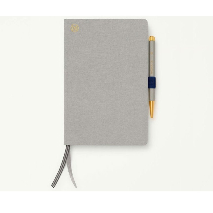 Ручка шариковая Leuchtturm "Drehgriffel Nr. 1 Monocle" чернила чёрные ,корпус серый светлый