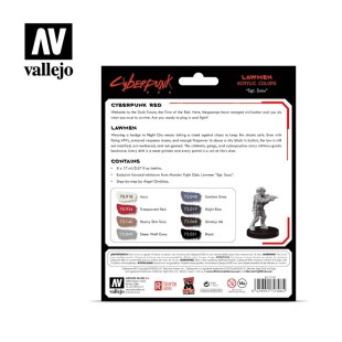 Набор красок для моделизма Vallejo "Lawmen" 72.308, 8 флаконов с фигуркой