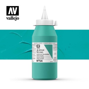 Акриловая краска Vallejo "Studio" #54 Phthalocyanine Emerald (Изумрудная фтало), 1л