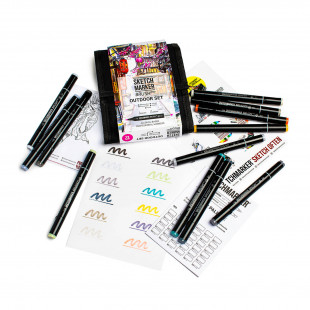 Набор маркеров Sketchmarker Brush "Outdoor Set" 12 цветов